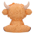 Marigold Orange Flower Cow Figurine 10.8cm 3