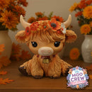 Marigold Orange Flower Cow Figurine 10.8cm 7
