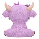 Hyacinth Purple Flower Cow Figurine 10.8cm 4