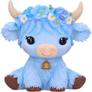 Bluebell Blue Flower Cow Figurine 10.8cm 5