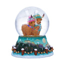 Winter Highland Cow Snow Globe 13.7cm 3