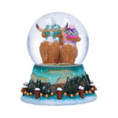 Winter Highland Cow Snow Globe 13.7cm 4
