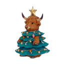 Winter Highland Cow Christmas Tree 13.5cm 2