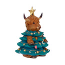 Winter Highland Cow Christmas Tree 13.5cm 4