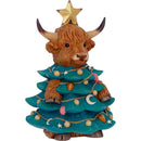 Winter Highland Cow Christmas Tree 13.5cm 6