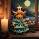 Winter Highland Cow Christmas Tree 13.5cm 7