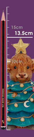 Winter Highland Cow Christmas Tree 13.5cm 9