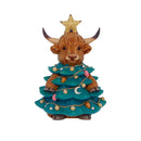 Winter Highland Cow Christmas Tree 13.5cm 1