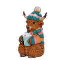 Winter Highland Cow Hot Cocoa Figurine 12.3cm 2