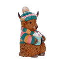 Winter Highland Cow Hot Cocoa Figurine 12.3cm 3
