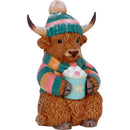 Winter Highland Cow Hot Cocoa Figurine 12.3cm 6