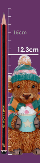 Winter Highland Cow Hot Cocoa Figurine 12.3cm 9