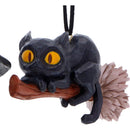 Curse and Claw Halloween Cats Hanging Ornaments Set of Two 7cm 5