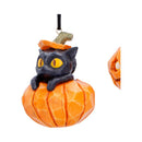Pumpkin and Patch Halloween Hanging Ornaments Set of Two 7.7cm 4