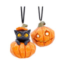 Pumpkin and Patch Halloween Hanging Ornaments Set of Two 7.7cm 1