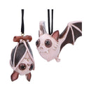 Sneak and Peak Halloween Hanging Ornaments Set of Two 6.7cm 4