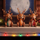 Three Wise Reindeer Figurine Set 10.8cm 7