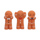 Three Wise Gingerbread Men Figurine set 9cm 1