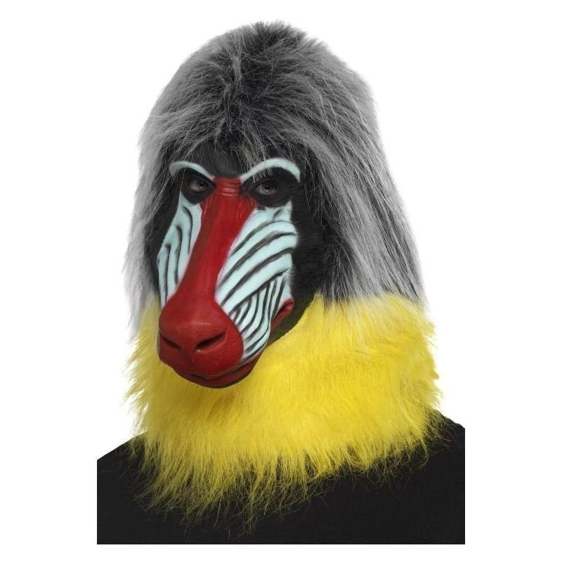 Baboon Mask Adult Grey_2 