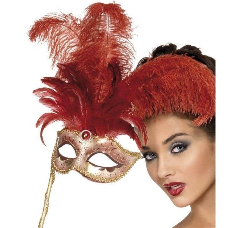 Baroque Fantasy Eyemask Adult Red_1 sm-35472
