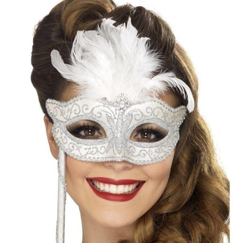 Baroque Fantasy Eyemask Adult Silver_1 sm-24553