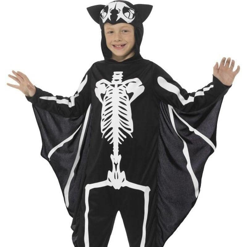 Bat Skeleton Costume Kids Black White_1 sm-45123l