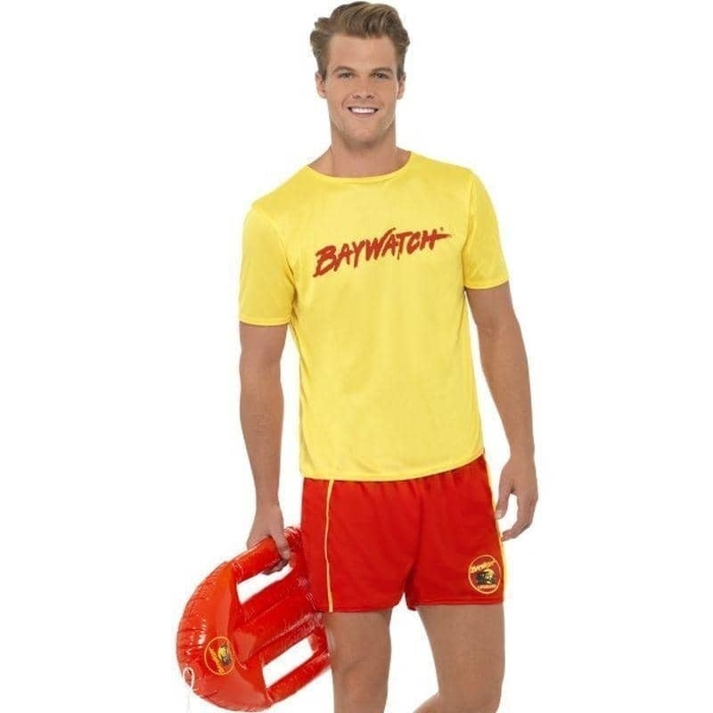 Baywatch Mens Beach Costume Adult Yellow with Red_1 sm-32868L