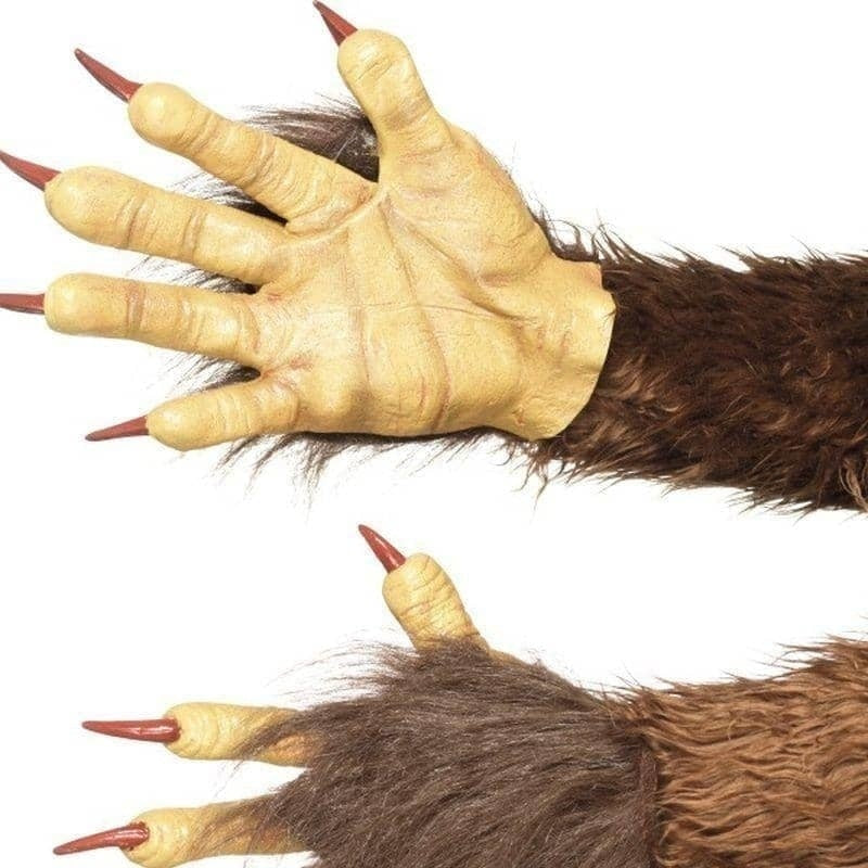 Beast Krampus Demon Gloves Adult Brown_1 sm-47077