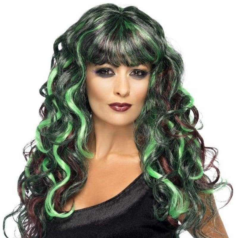 Blood Drip Monster Wig Adult Green Black_1 sm-21909