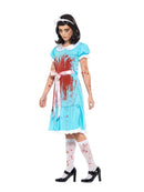Bloody Murderous Twin Shining Adult Costume Blue Dress with Blood Effect
