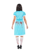 Bloody Murderous Twin Shining Adult Costume Blue Dress with Blood Effect