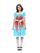 Bloody Murderous Twin Shining Adult Costume Blue Dress with Blood Effect
