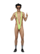 Borat Mankini Adult Lime Green Costume Swimsuit 1