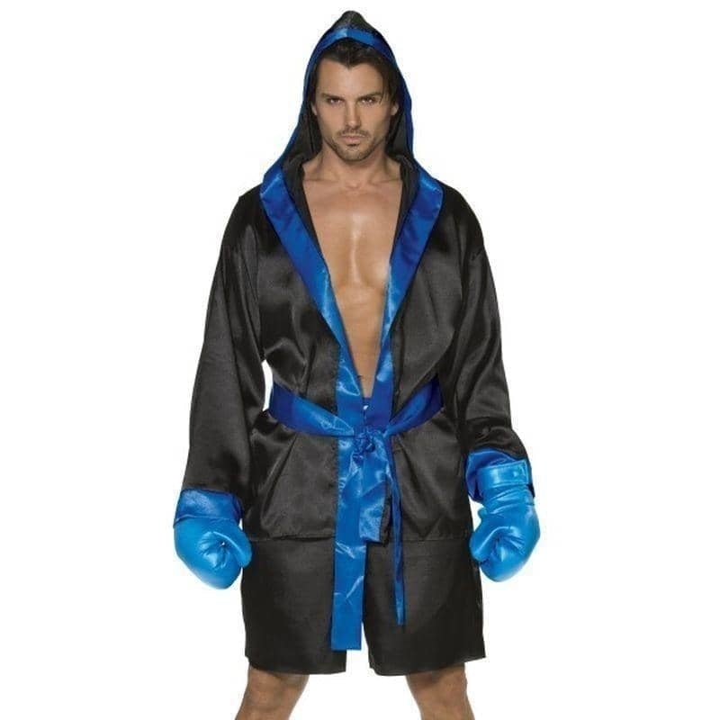 Boxer Costume Adult Black Blue_3 