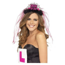 Bride To Be Tiara With Veil Adult Black_2 