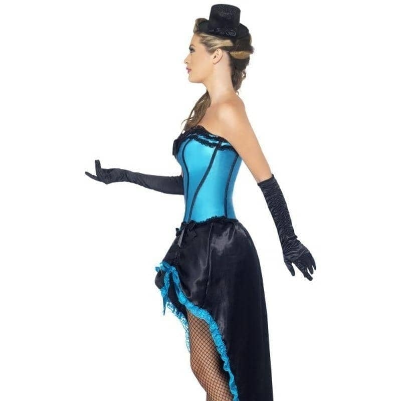Burlesque Dancer Costume Adult Blue Black_3 