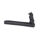 Catching The Scent Obsidian Wolf Incense Burner 25cm Holder 2