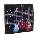 Electric Guitars Embossed Music Wallet Black 11cm 4