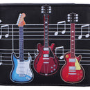 Electric Guitars Embossed Music Wallet Black 11cm 5