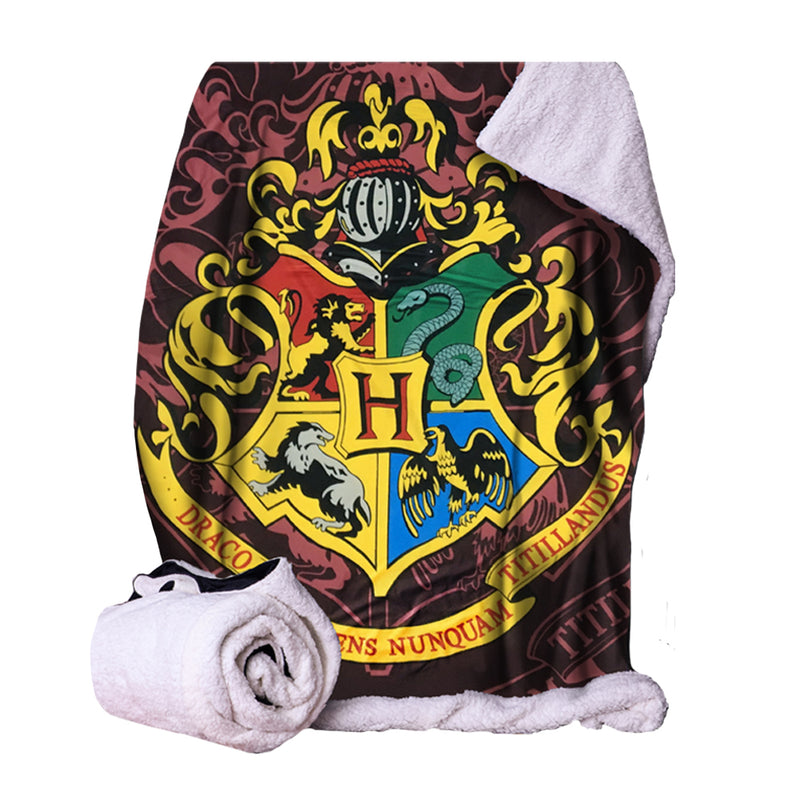 Harry Potter Hogwarts Crest Soft To Touch Throw 100150cm