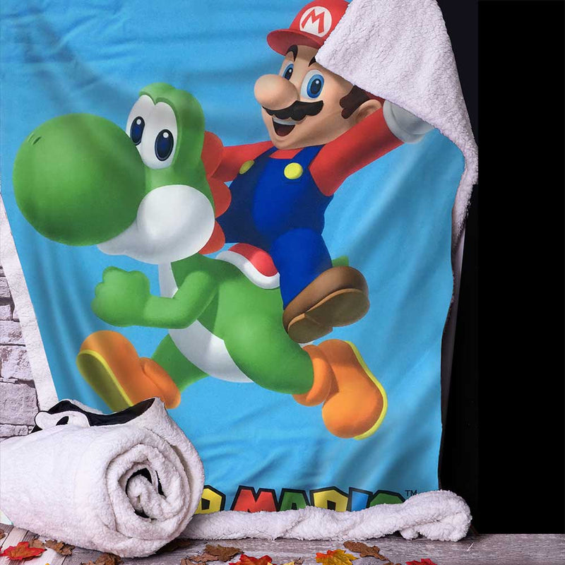 Super Mario  Mario and Yoshi Throw Blanket 100150cm