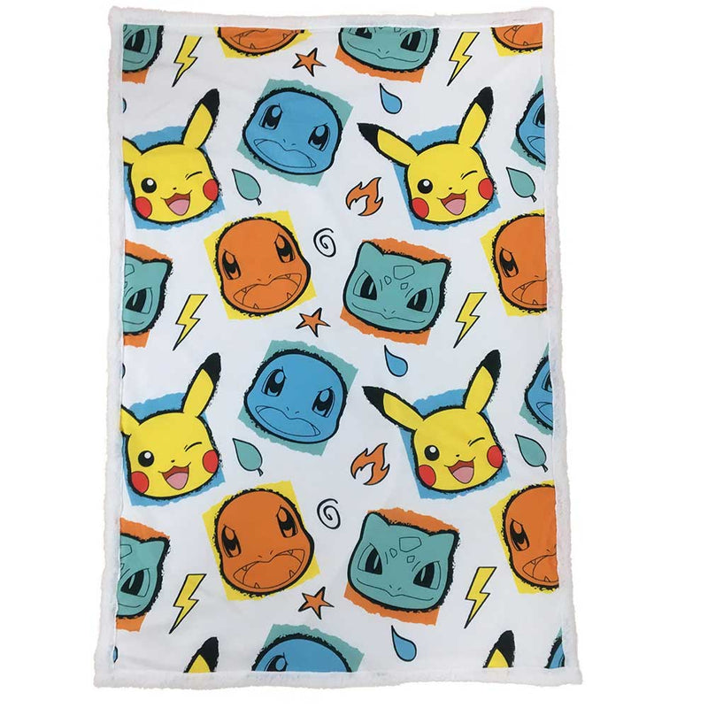 Pokemon Starter Throw Featuring Faces 100 x 150cm