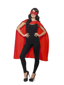Superhero Cape Adult Red Eyemask Costume Accessory