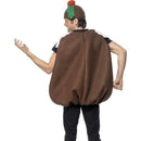 Christmas Pudding Costume Adult Brown White_3 