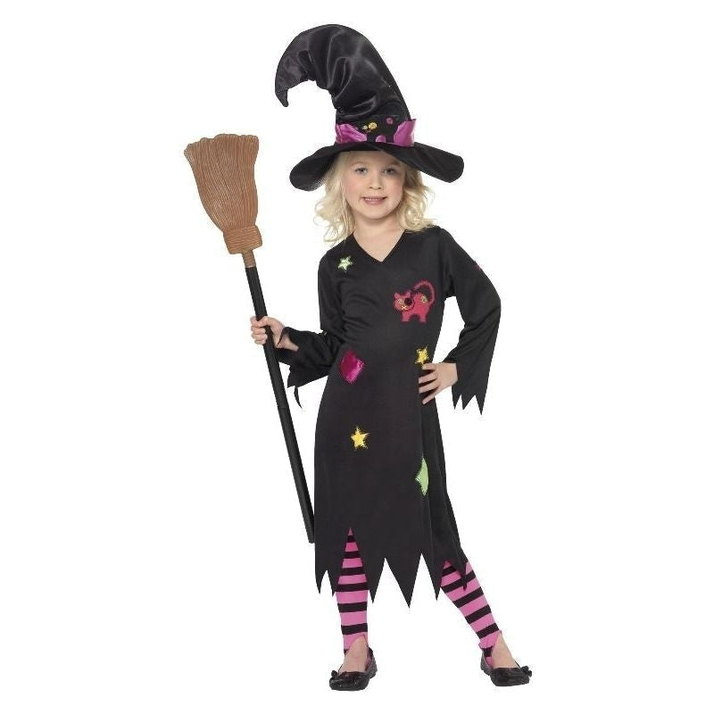 Cinder Witch Costume Kids Black Pink_4 