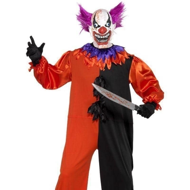 Cirque Sinister Scary Bo The Clown Costume Adult Red Black_1 sm-33474L