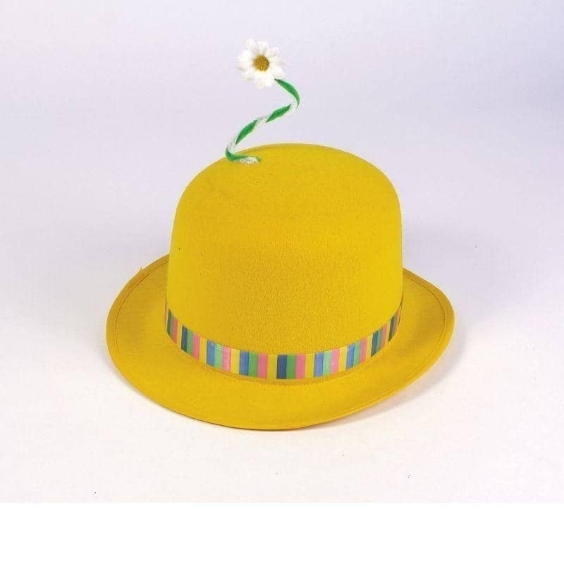 Clown Bowler Yellow + Flower Hats Unisex_2 