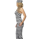 Convict Cutie Costume Adult White Black_3 