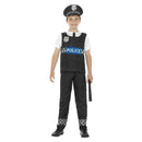 Cop Costume Kids Black White_5 
