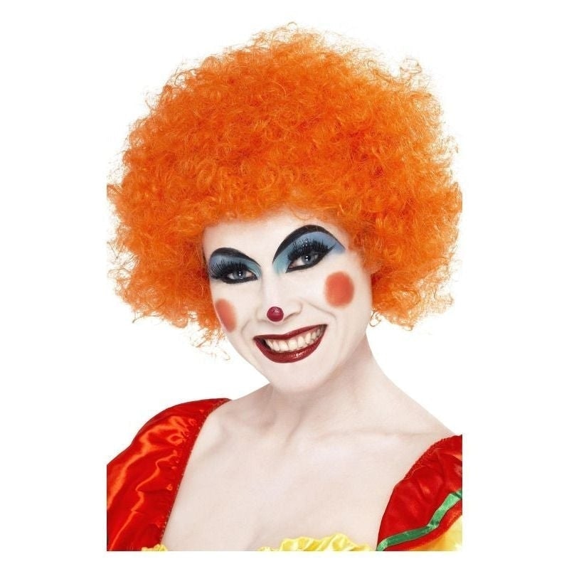 Crazy Clown Wig Adult Orange_2 